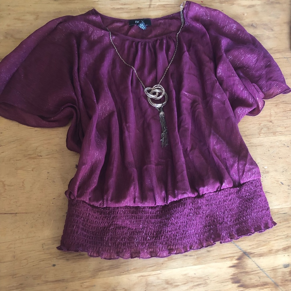 Dressy wine colored top